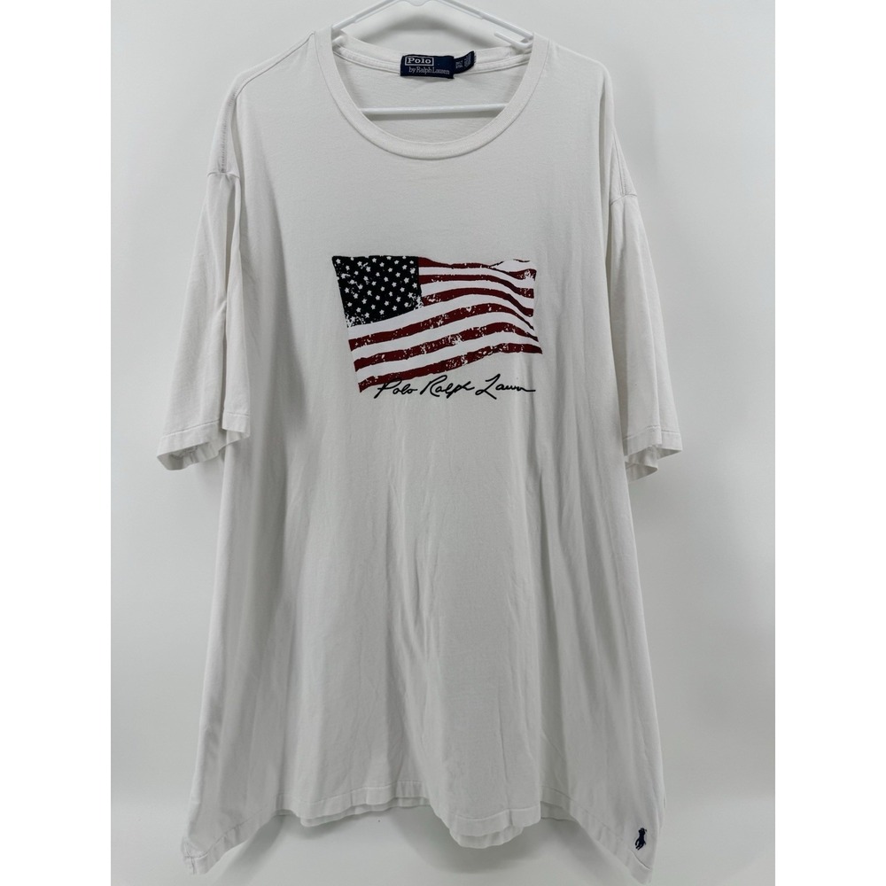 Polo Ralph Lauren American Flag T-Shirt Mens 3XLT Big & Tall Graphic USA